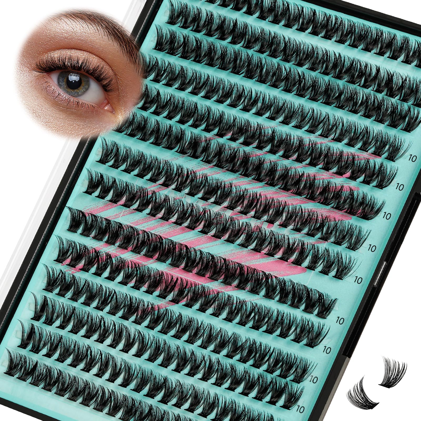 AMZGIRL tray front view showing 280 clusters and organized layout for convenience