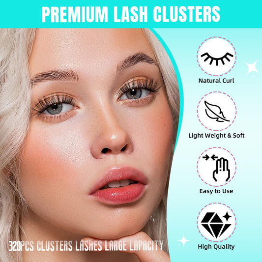 AMZGIRL close-up tray of mixed 9–16mm clusters for customizable volume