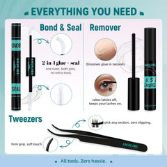 AMZGIRL LASH cluster application in hand for easy accurate use