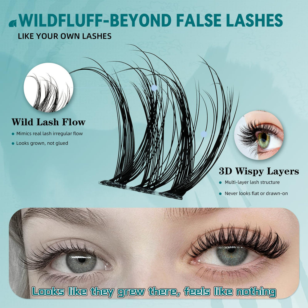 AMZGIRL WILDFLUFF applied on upper lash for lifted open-eye effect