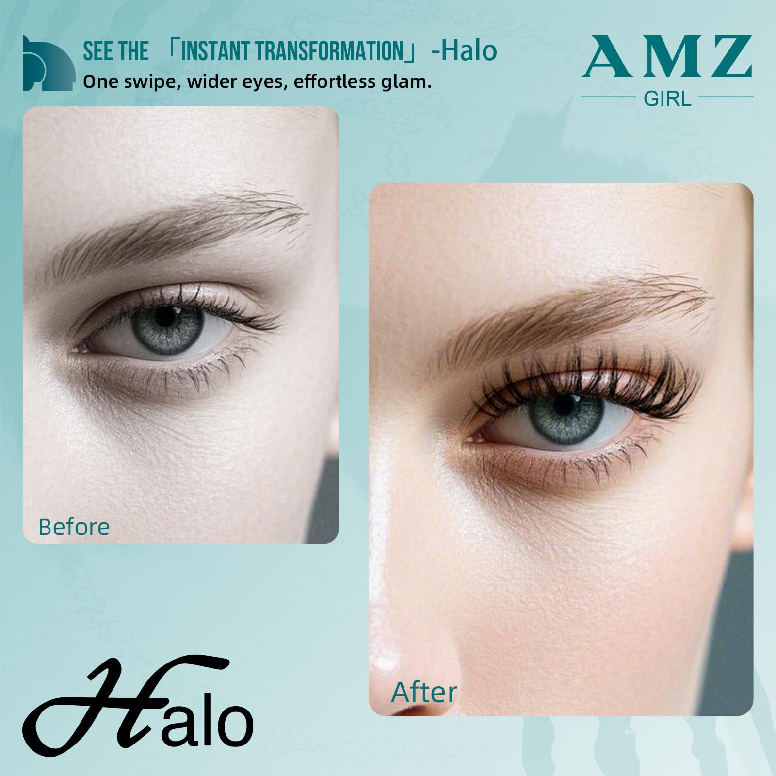 AMZGIRL WILDFLUFF lower lash application demonstrating precision control
