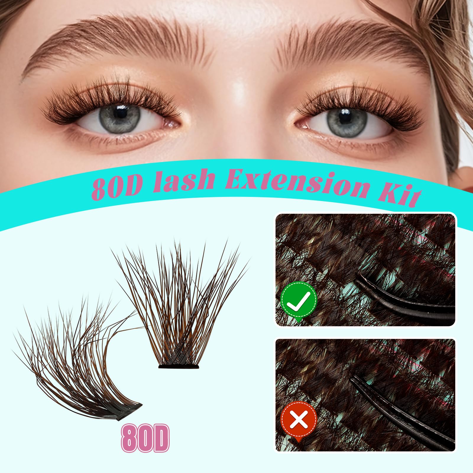 AMZGIRL lashes worn on model showing lifted natural-looking enhancement