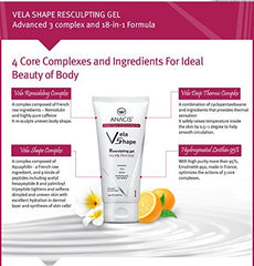 Anacis VelaShape skin tightening gel bottle highlights lifting potential.