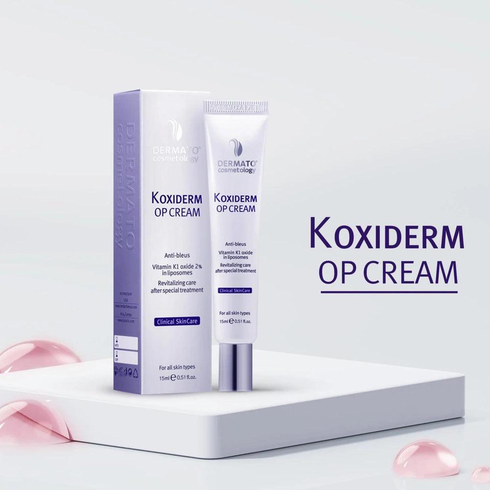 Anacis Vitamin K1 Oxiderm Cream reduces redness for a more even tone.