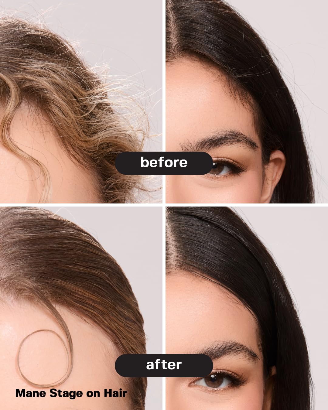 Anagram Beauty Mane Stage flyaway tamer on bangs for controlled styling