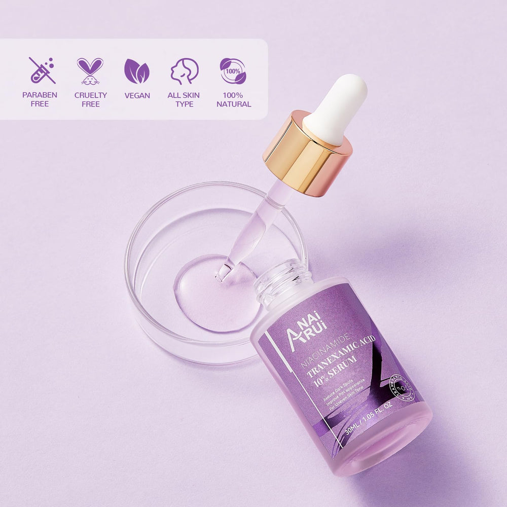 ANAI RUI ingredient panel with Niacinamide, Kojic and Ceramide for balanced skin
