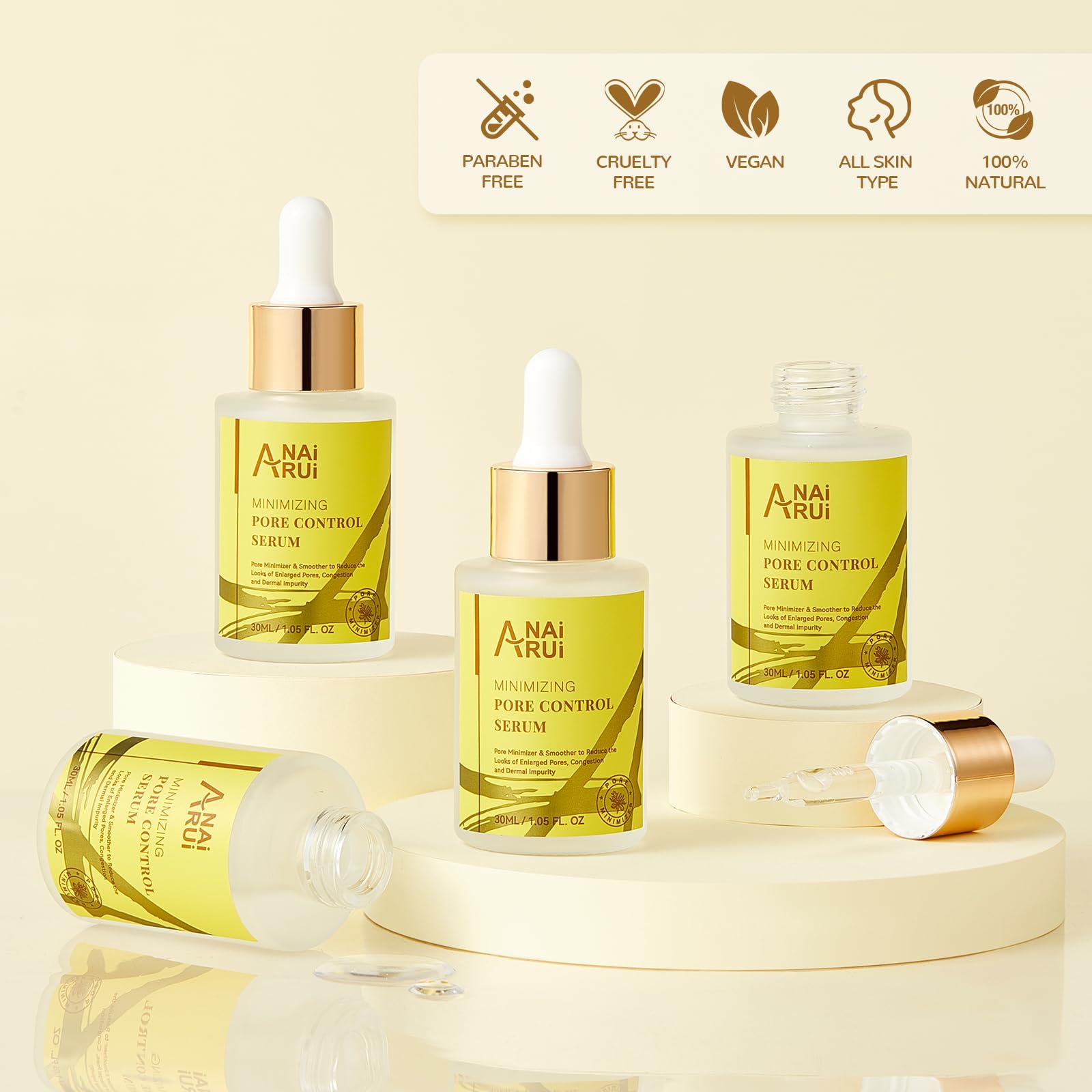 ANAI RUI Pore Minimizer Serum close-up glow hints at healthier-looking skin