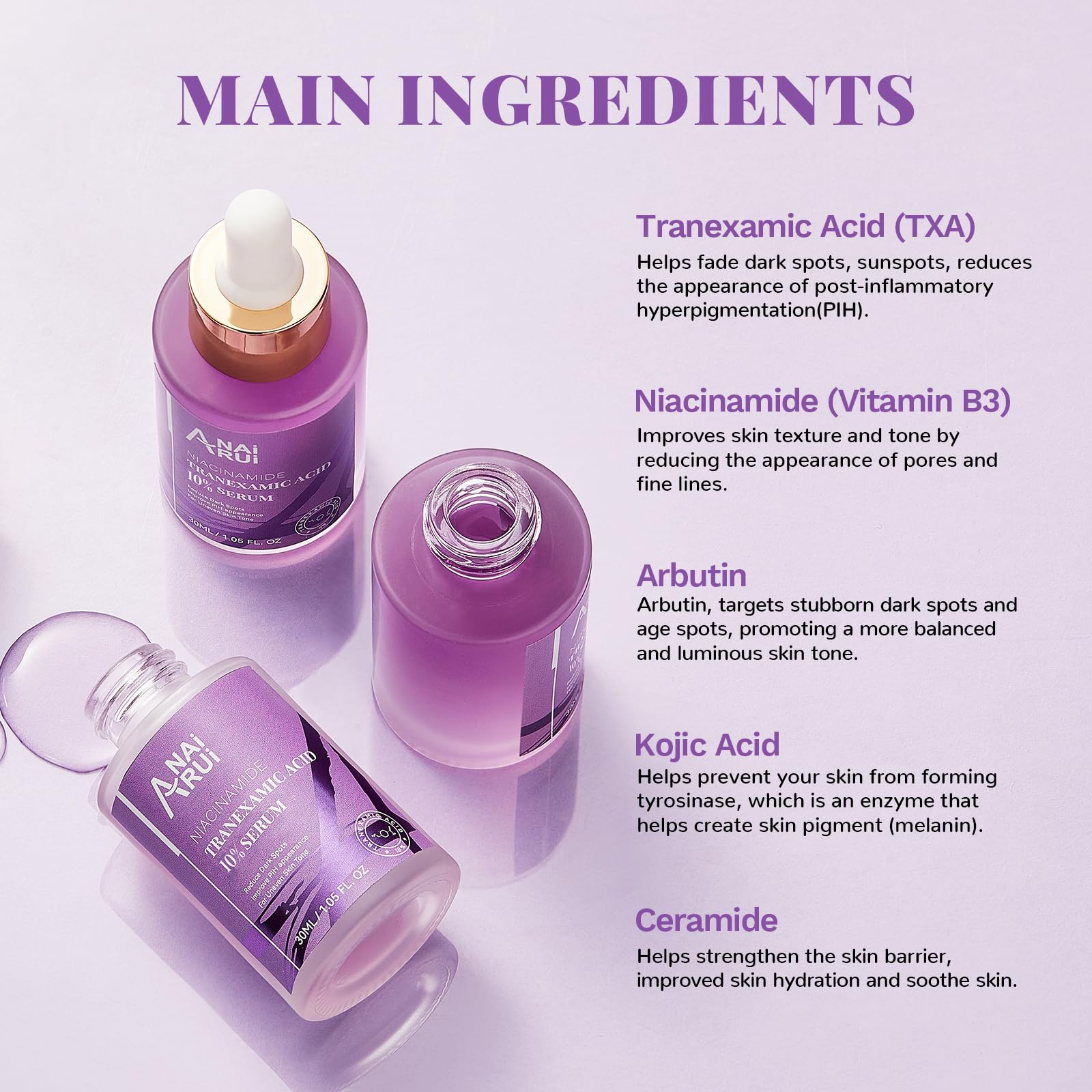 ANAI RUI dropper in use for precise serum application