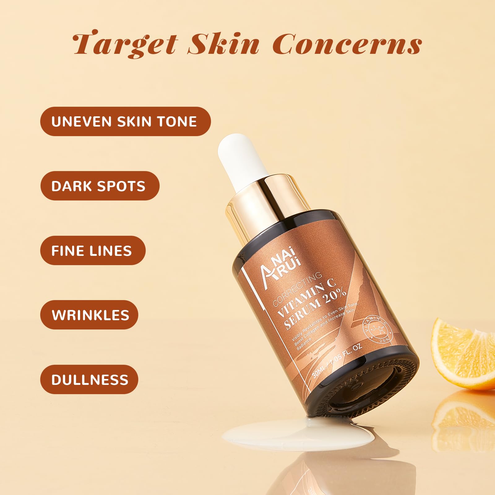 ANAI RUI bottle packaging emphasizing premium skincare