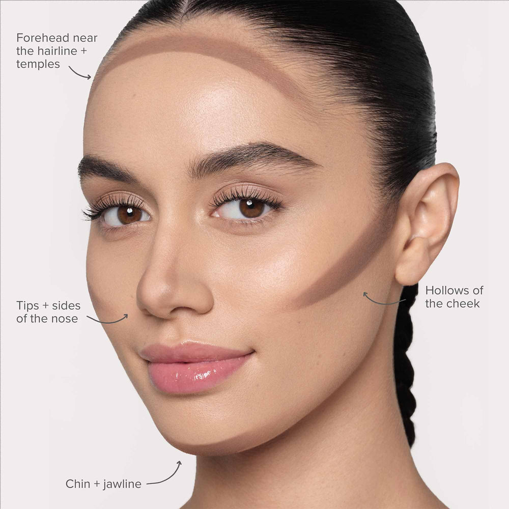 Anastasia Beverly Hills Basetone precision application highlights targeted cheek and jawline contouring.