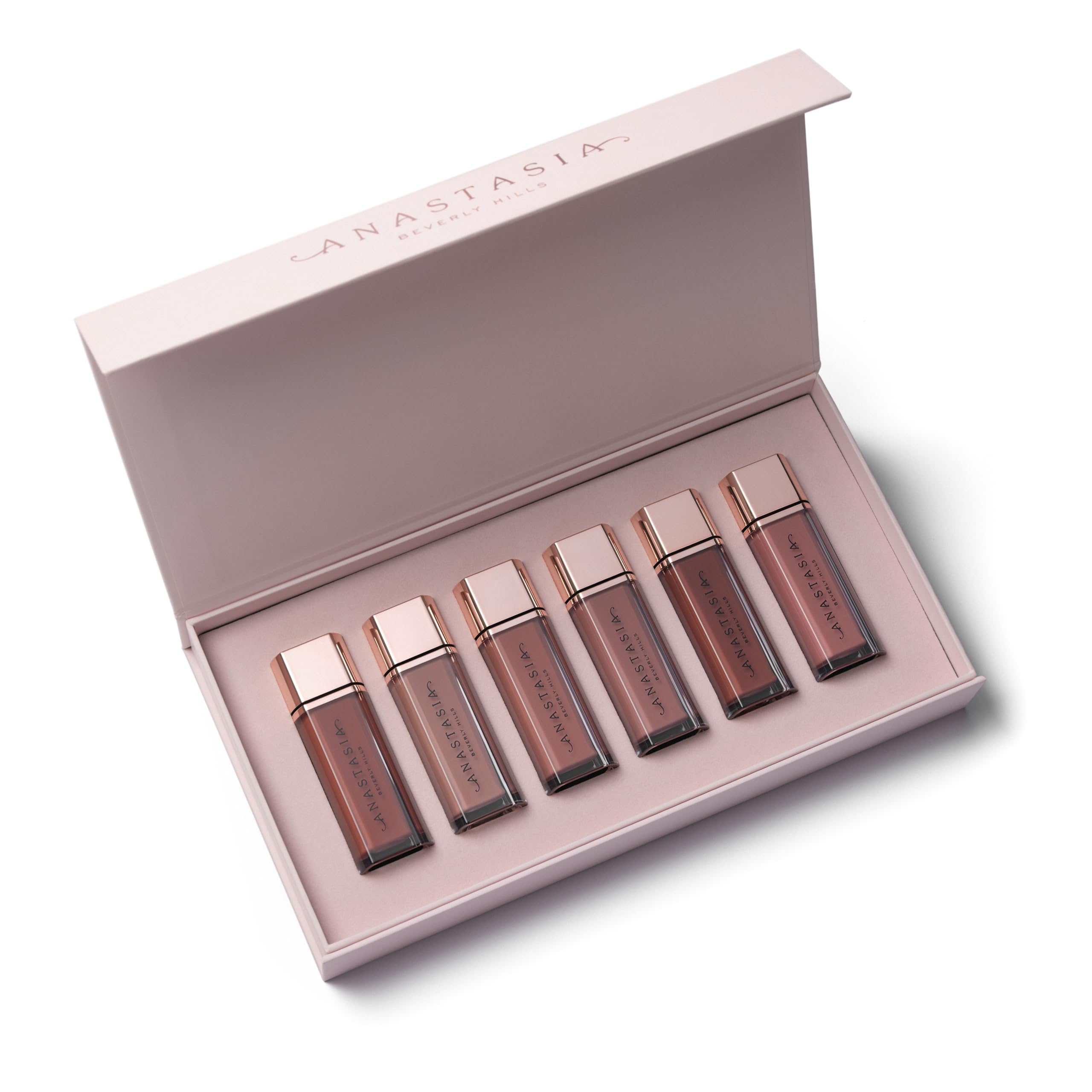 Anastasia Beverly Hills Lip Velvet holiday set packaging, ideal gift presentation.
