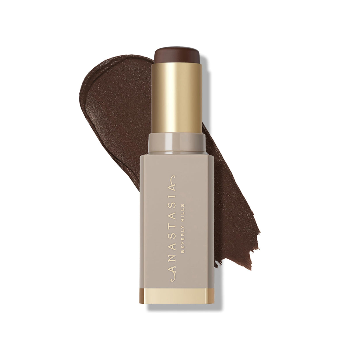 Anastasia Beverly Hills Smooth Blur Contour Stick defines cheek hollows with natural cool shadows.