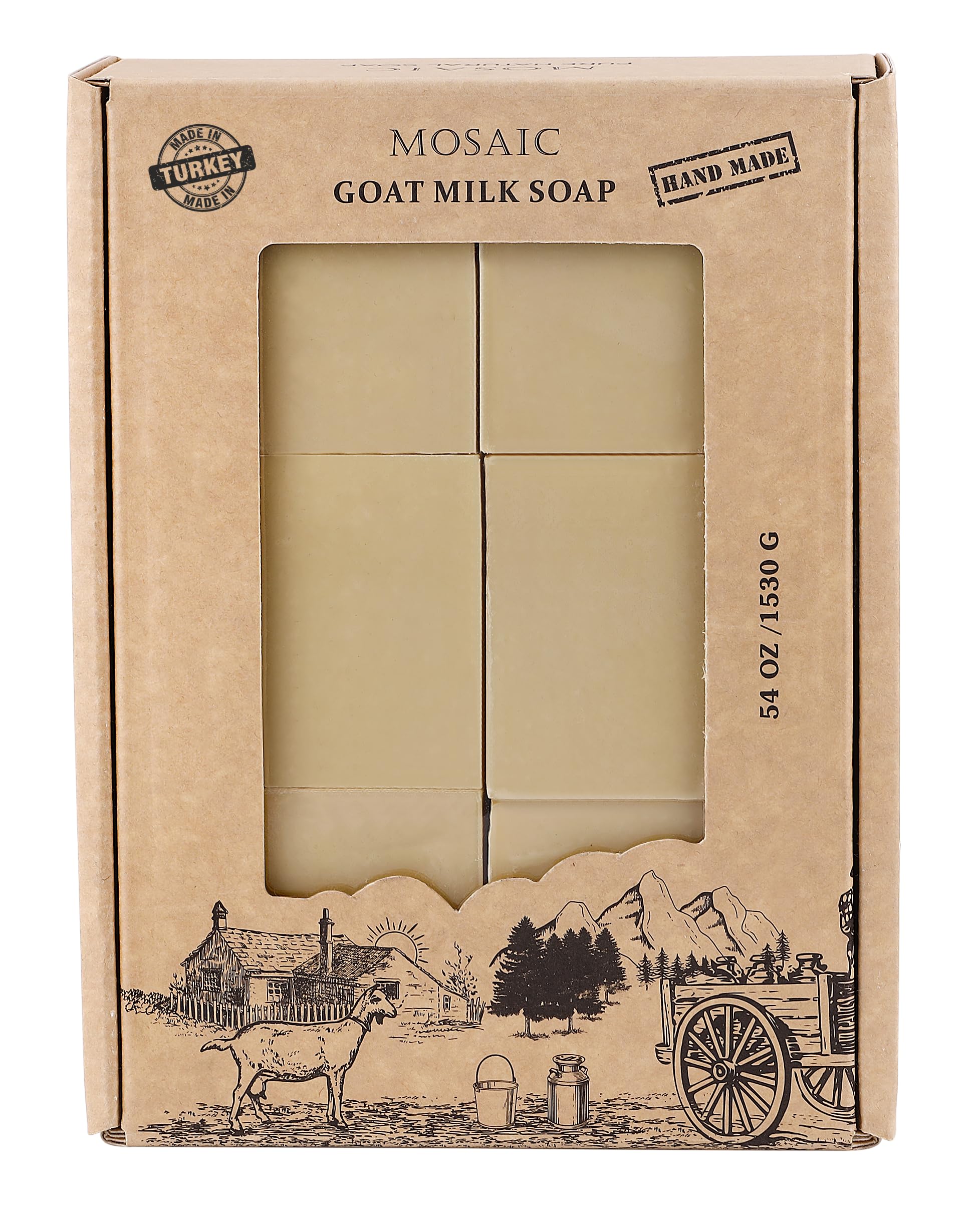 AnatoliaDaphne goat milk soap bar close-up, creamy hydration for sensitive skin.