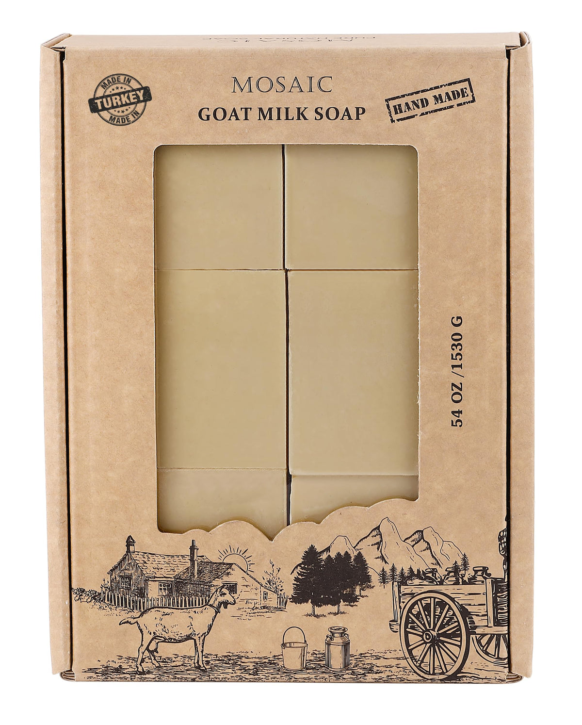 AnatoliaDaphne goat milk soap bar close-up, creamy hydration for sensitive skin.