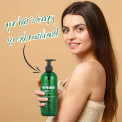 Healthy-looking hair after using AnatoliaDaphne peppermint oil set