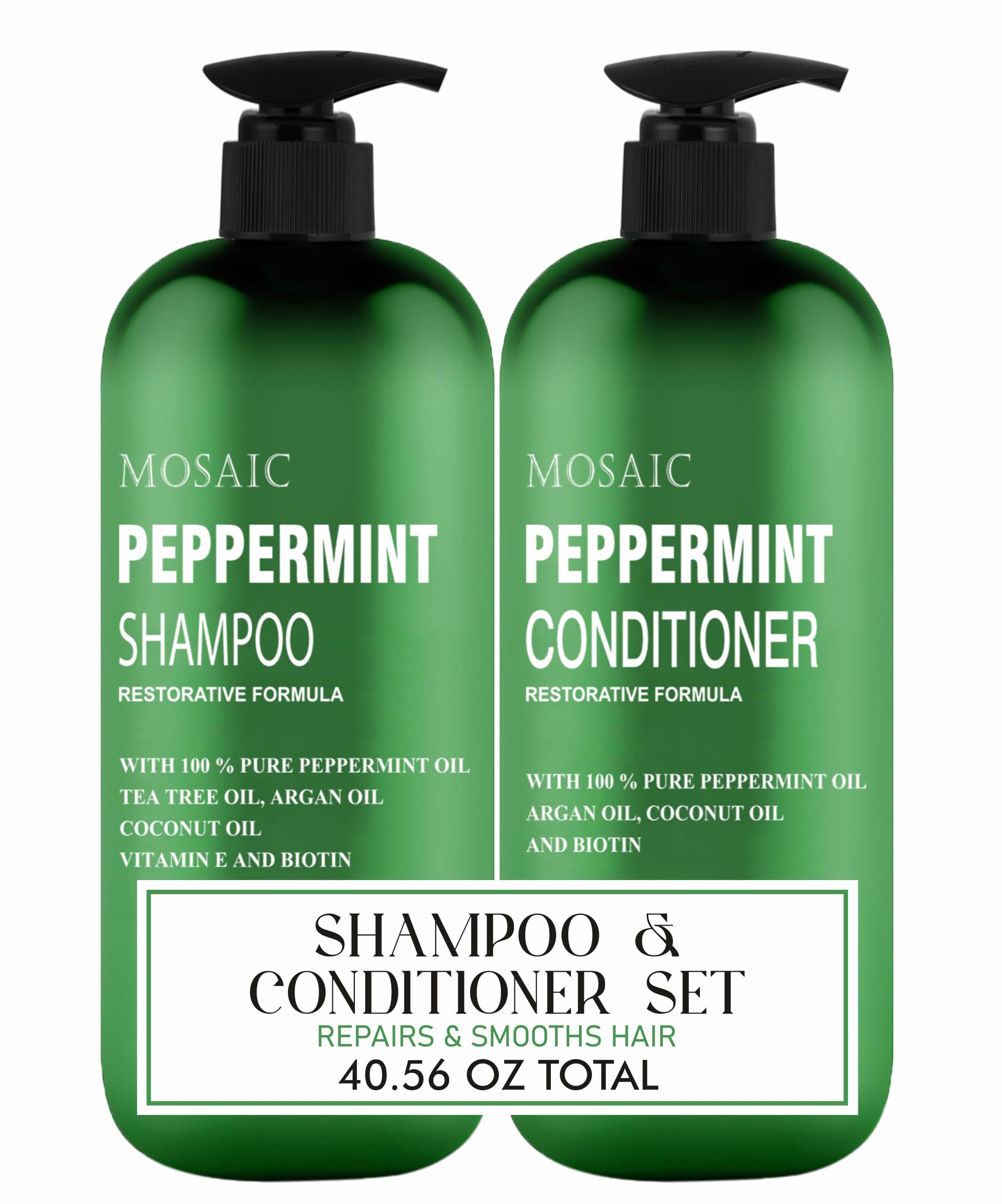 AnatoliaDaphne peppermint oil shampoo and conditioner duo pack for refreshed hair
