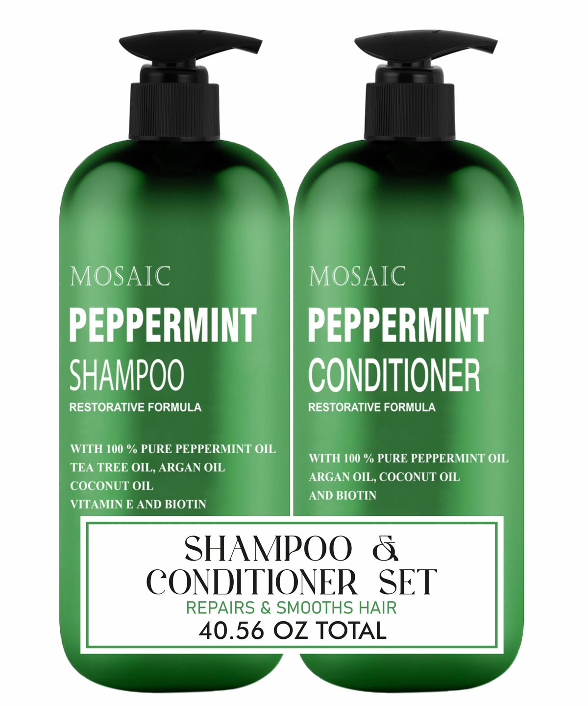 AnatoliaDaphne peppermint oil shampoo and conditioner duo pack for refreshed hair