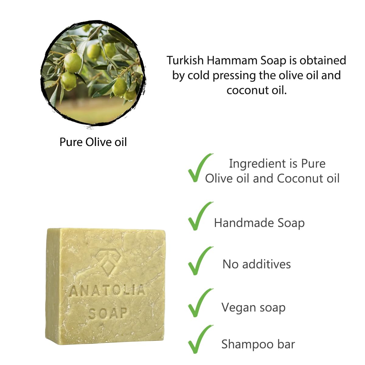 Anatolia Soap versatile bar for bath, home, travel, or gym routines.