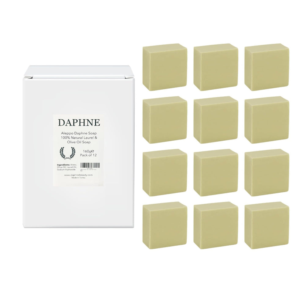 AnatoliaDaphne Aleppo soap bar with olive oil cleanses gently and moisturizes skin.