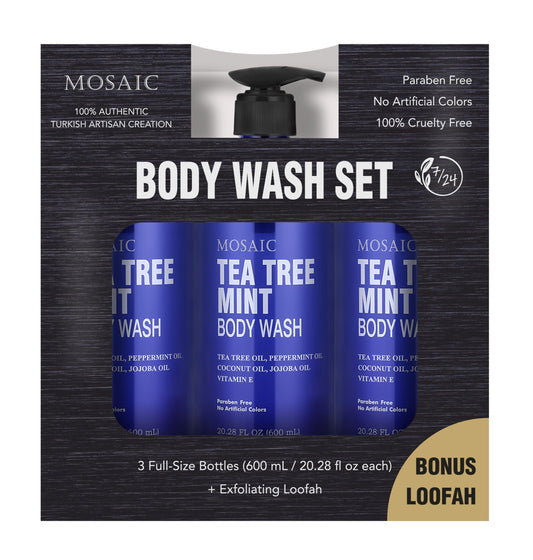 AnatoliaDaphne Tea Tree Body Wash mint lather close-up for smooth, clean skin.