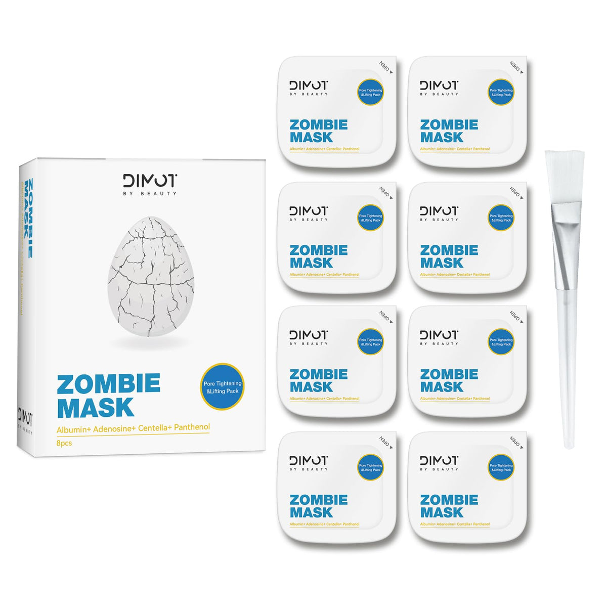 ANCAI Zombie Mask packaging shows eight boxes for precise use.