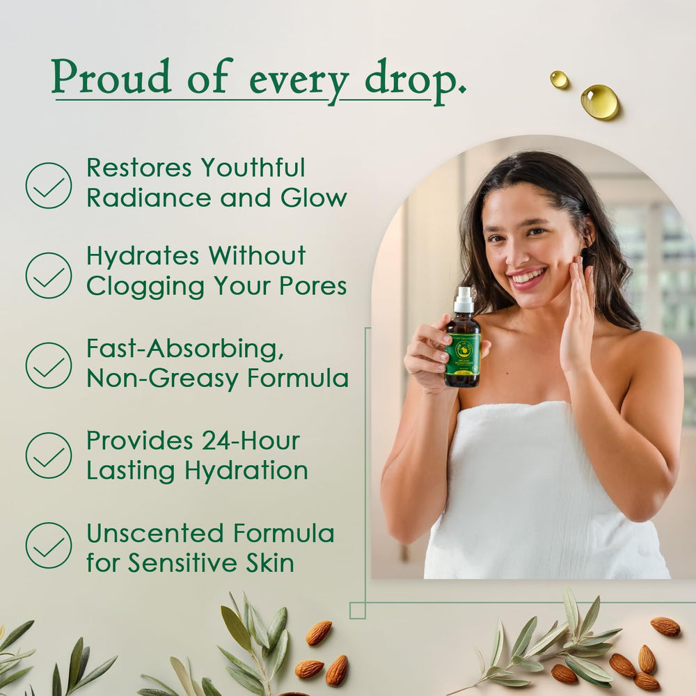 Ancient Greek Remedy almond oil close-up signals essential fatty acids for skin