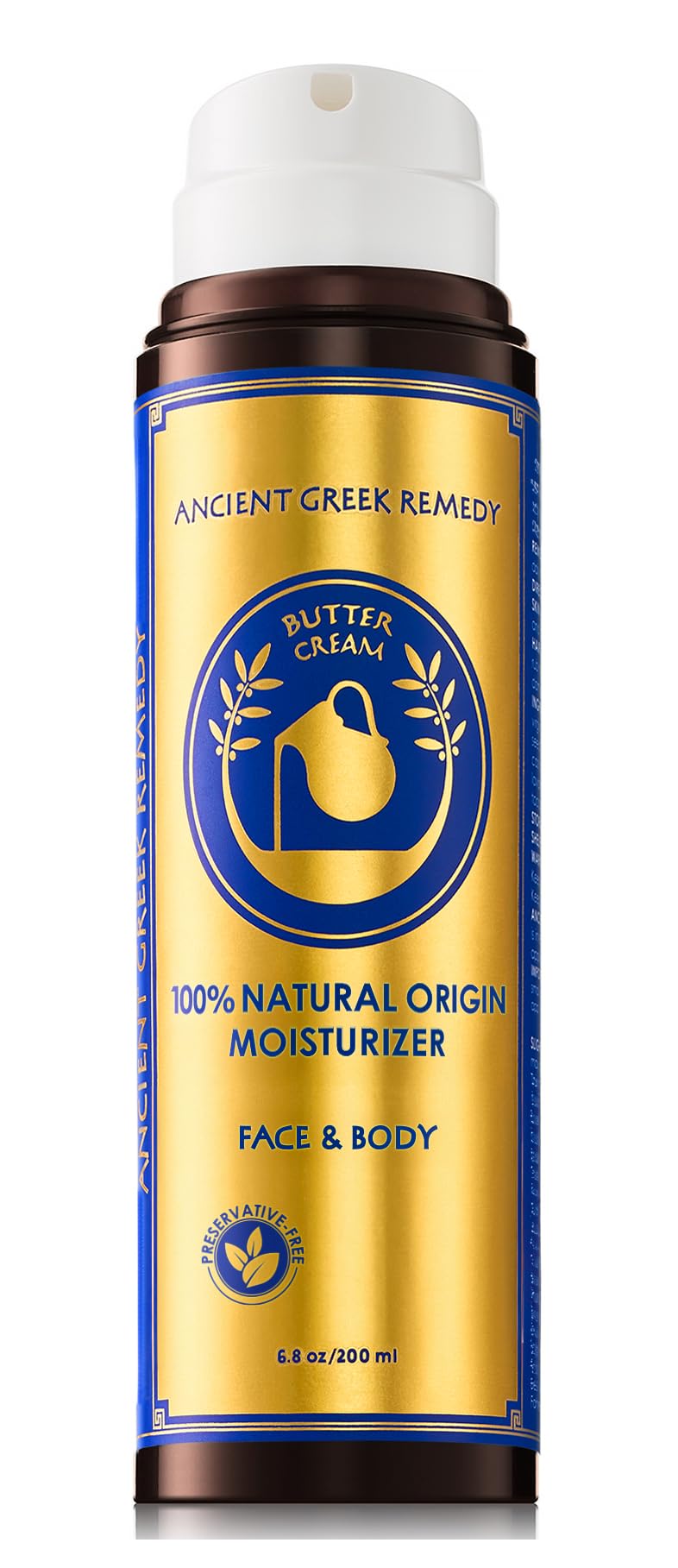 Ancient Greek Remedy packaging signaling vegan, cruelty-free skincare.