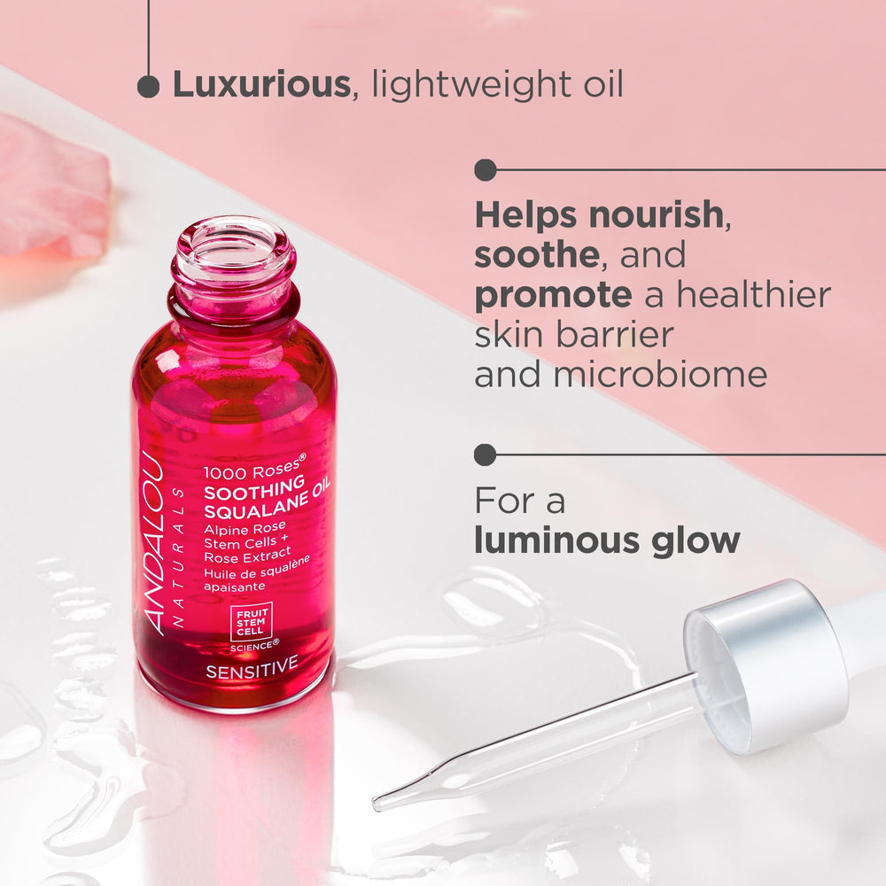 Texture close up of Andalou Naturals 1000 Roses Squalane Oil
