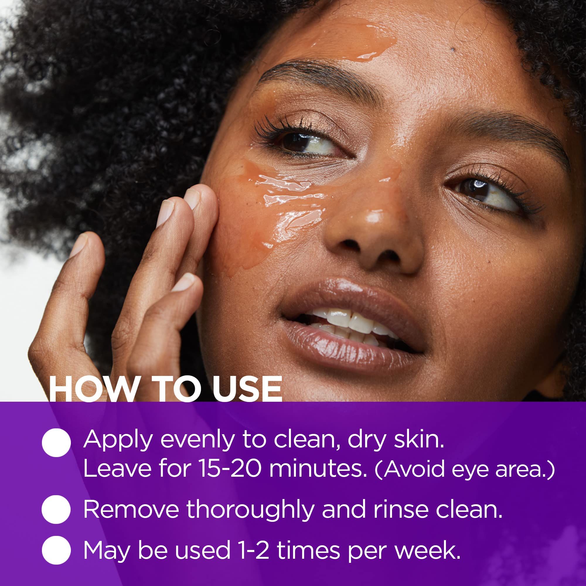 Andalou Naturals BioActive 8 Berry Mask application swatch demonstrates creamy texture