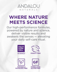 Andalou Naturals hydrated skin after sun exposure close-up.