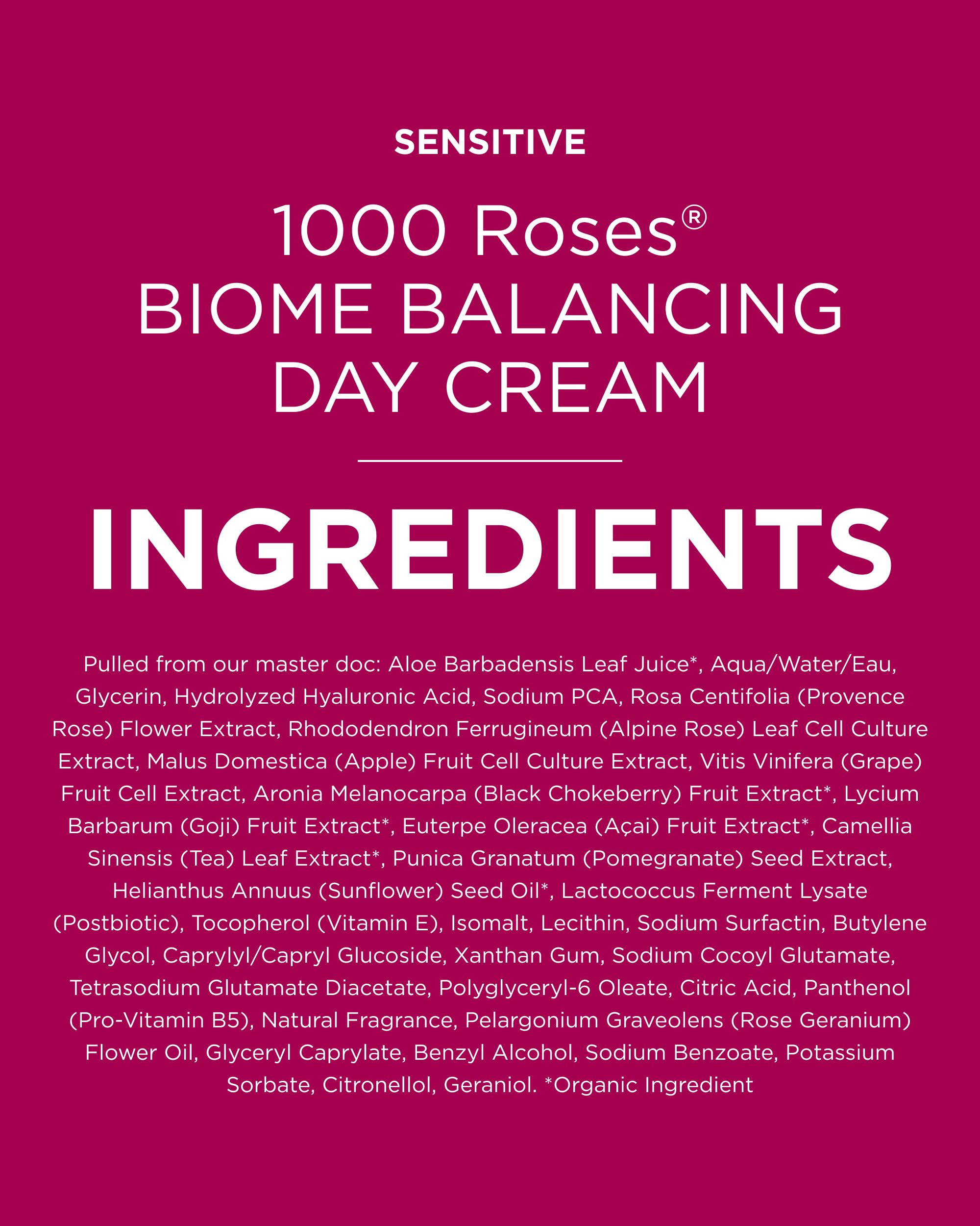 Andalou Naturals vegan gluten free ingredients label aligns with clean beauty values