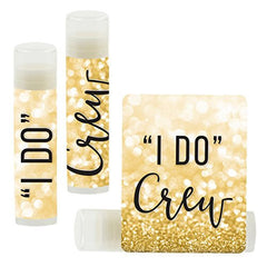 Andaz Press bridal shower lip balm favors with glitter provide a stylish, moisturizing guest keepsake.