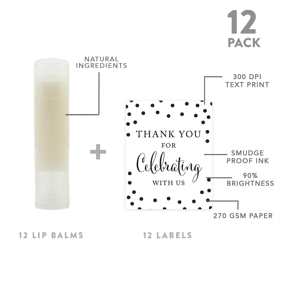 Bridal shower table setup featuring Andaz Press lip balm favors.