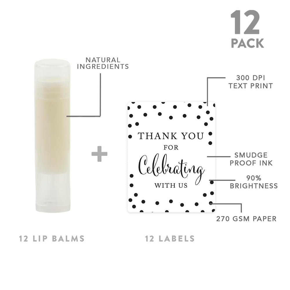 Bridal shower table setup featuring Andaz Press lip balm favors.
