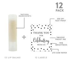 Bridal shower table setup featuring Andaz Press lip balm favors.
