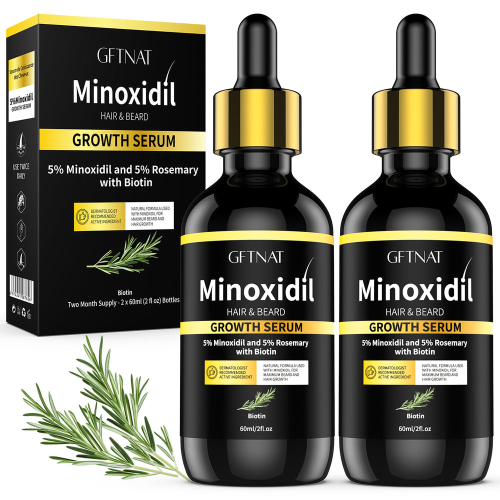 Andelusita minoxidil rosemary biotin bottle pour supports daily scalp care and fullness.