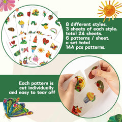 Andi Cppss Hungry Insects tattoos use safe materials for kid-friendly fun