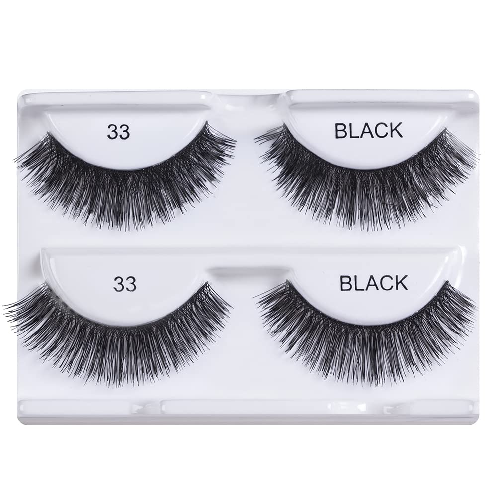 Andrea Two of a Kind False Lashes 33 Black pack close-up for dramatic full-volume lashes