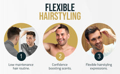 ANDREW JAMES Be Easy applied to dry hair for strong, even distribution.
