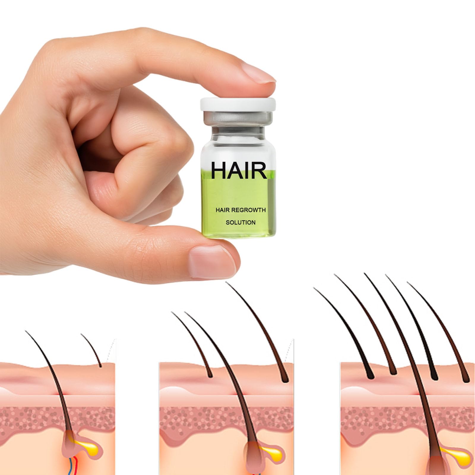 ANEFOSE Hair Regrowth System ginseng and ginger highlight natural vitality