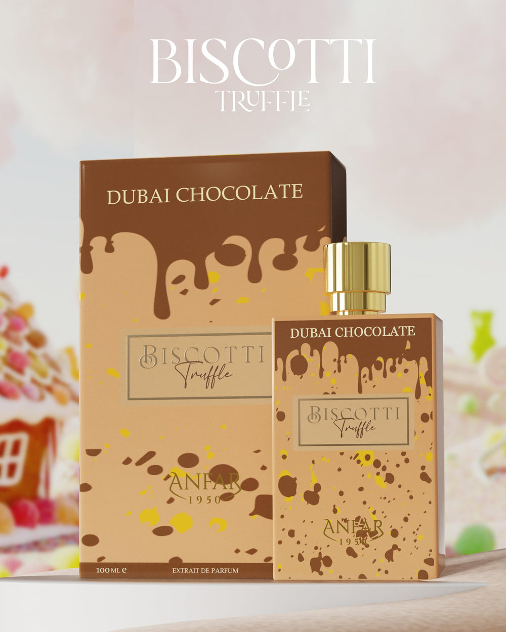 Anfar 1950 Dubai packaging highlighting the compact spray bottle.