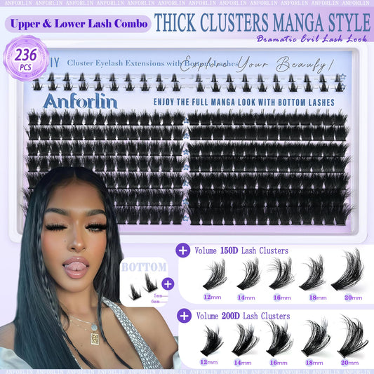Bottom lashes 5–6mm by ANFORLIN add height and definition