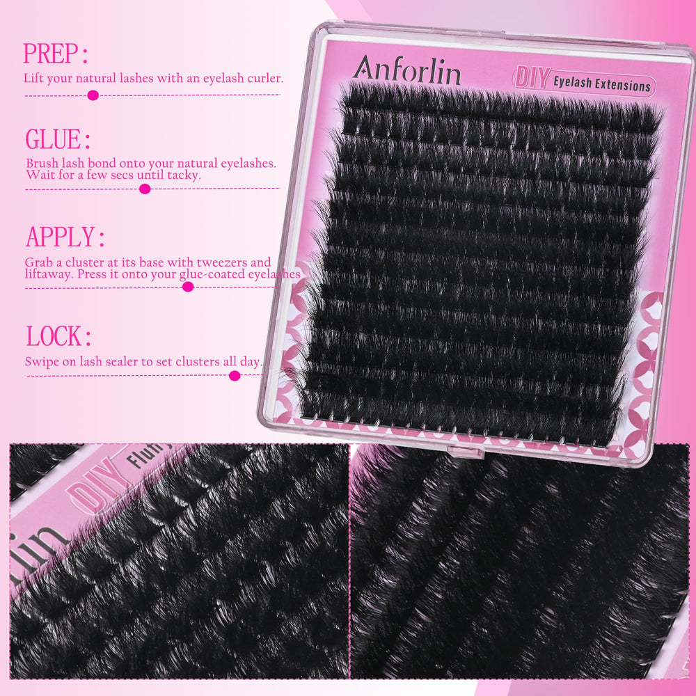 Anforlin model wearing dramatic clusters in lifestyle setting showing photo-ready benefit