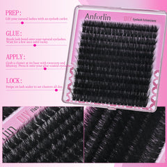 Anforlin model wearing dramatic clusters in lifestyle setting showing photo-ready benefit