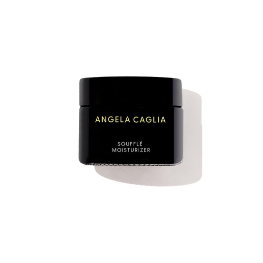 Angela Caglia Soufflé Moisturizer jar closeup for radiant hydration