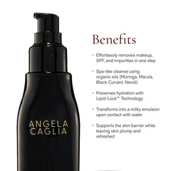 Angela Caglia Neroli Cleansing Oil on skin use-case: soothing hydration while dissolving debris.