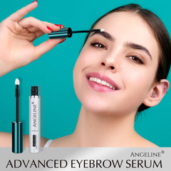 Angeline serum brush applicator shows precise brow boost and even distribution