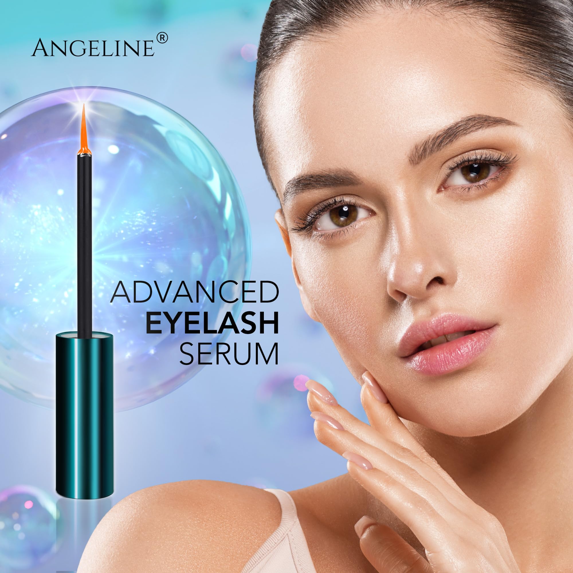 Angeline Premium Lash Serum applicator brush enables precise, mess-free application