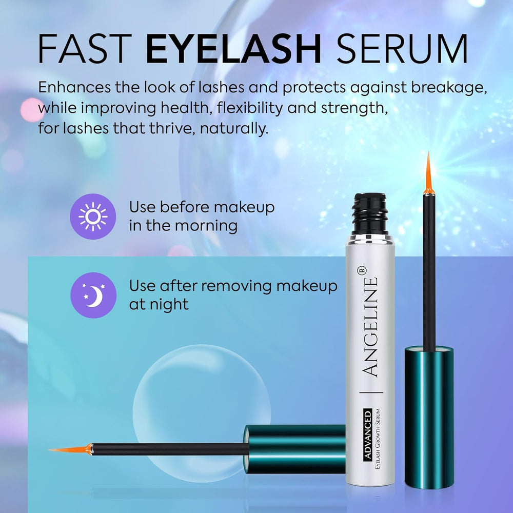 Angeline Premium Lash Serum texture close-up showing smooth, hydrating liquid.