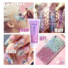 Angels Beauty hair glitter gel pink adds shimmering accents to party hairstyles